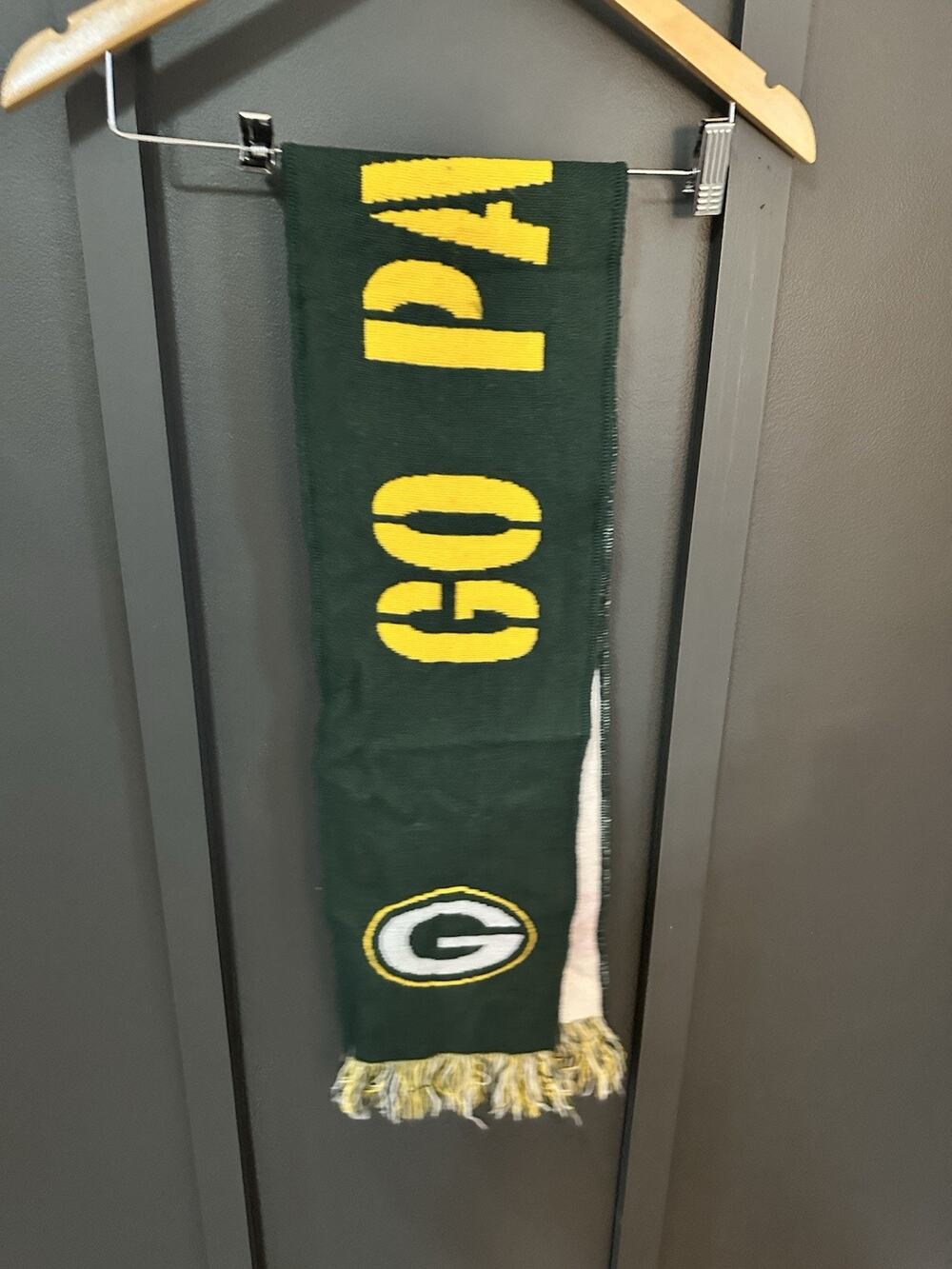 Green Bay Packers Winter Scarf, Go Pack Go, Team Logo, Sentry, 26”